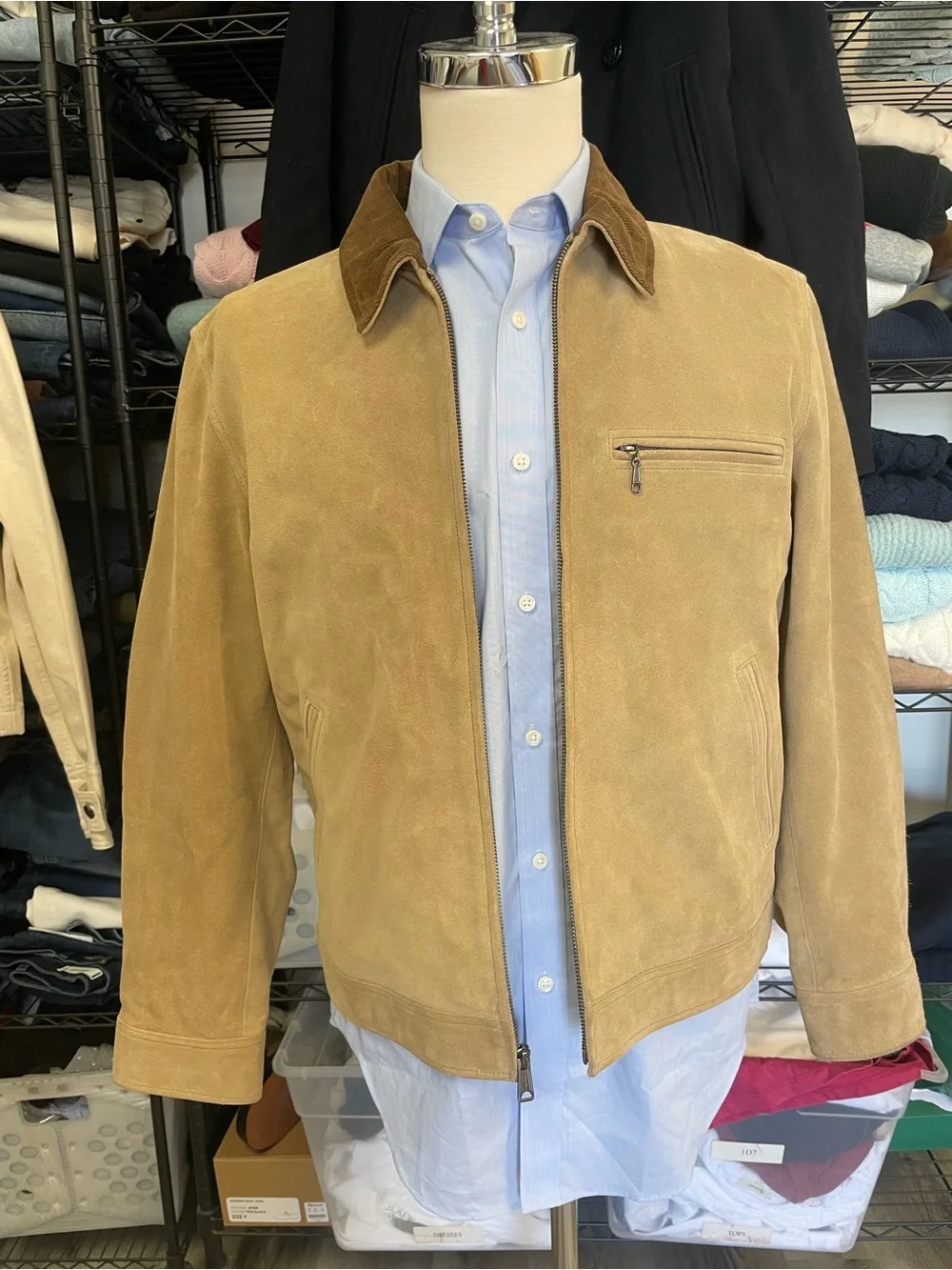 J.‎ CREW Limited-edition Wallace & Barnes work jacket in Italian suede M $798